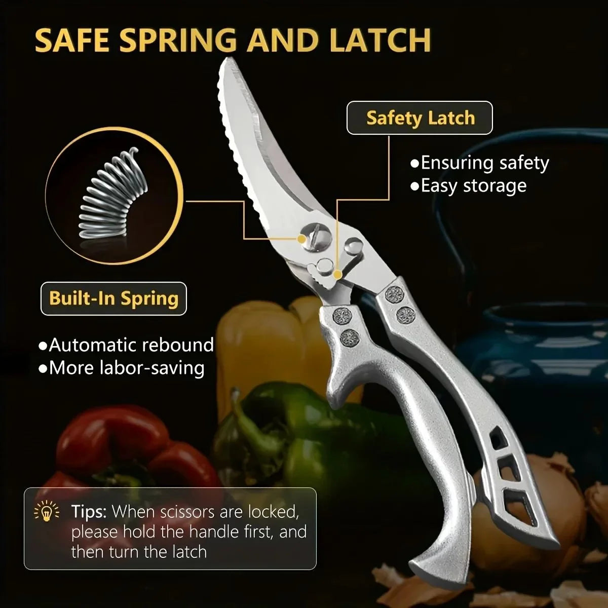 Heavy-Duty Kitchen Scissors & Forged Boning Knife Set Kitchen Knife & Scissors Axl