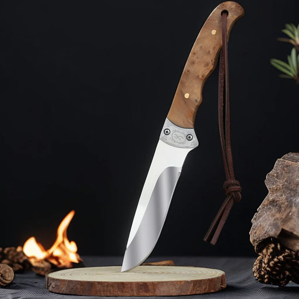 Utility Kitchen Knife – Pakka Wood Handle & Mirror Polish Utility Kitchen Knife Axl