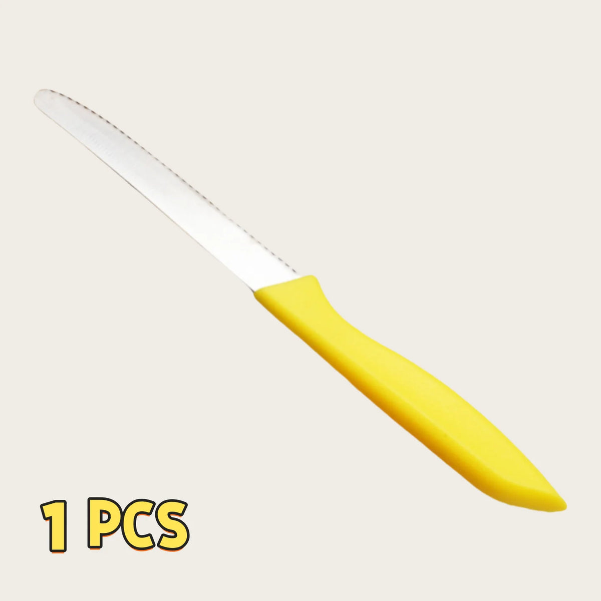 Serrated Steak & Bread Knife – Stainless Steel Multifunctional Serrated Kitchen Knife Axl 1 Pc Knife -yellow China Mainland