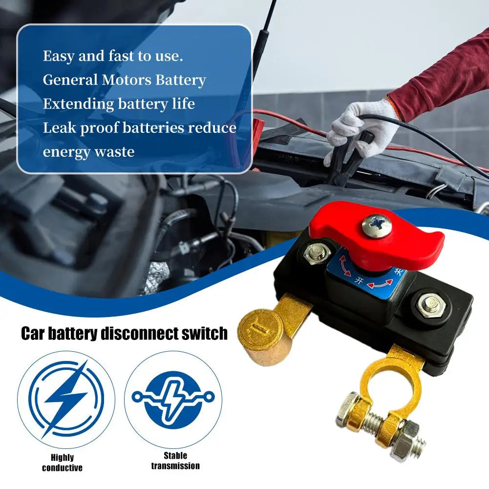 Battery Master Disconnect Switch 12-24V Negative Terminal Cut Off Battery Disconnect Switch Axl