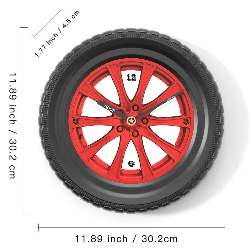 Creative Tire Wall Clock – Silent Quartz Modern Home Décor Wall Clock Axl