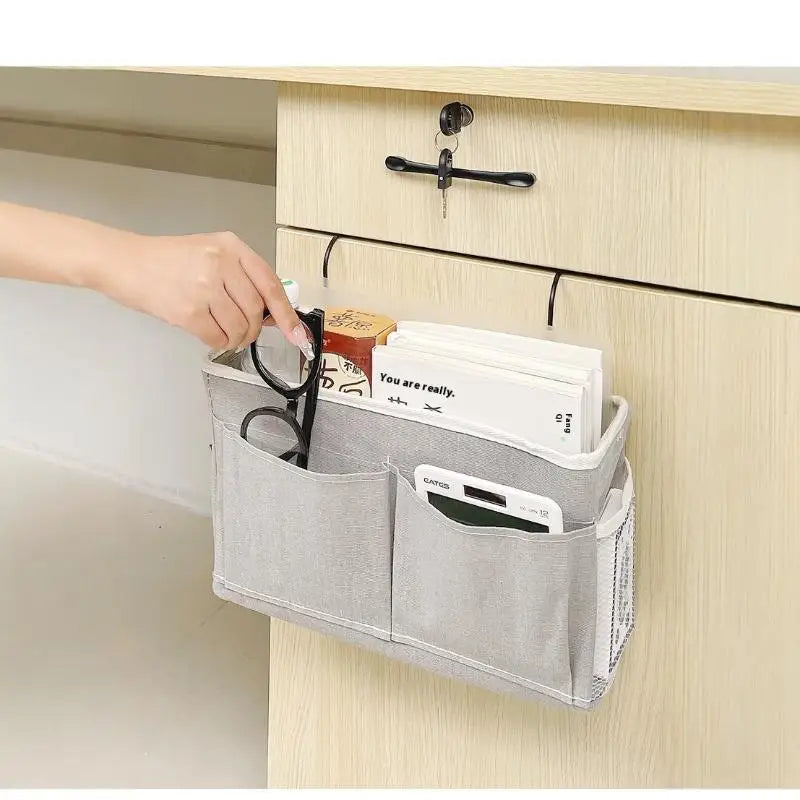 Bedside Hanging Storage Bag – Multi-Pocket Bed Organizer Hanging Storage Organizer Axl