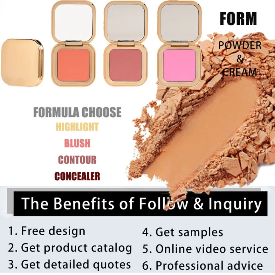Private Label Matte Blush Palette – Vegan & Cruelty-Free Powder Blush Palette Axl