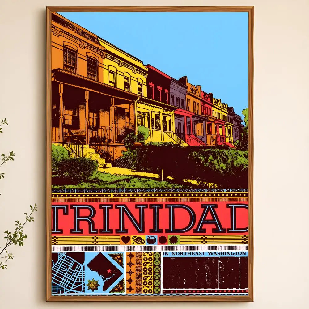Washington Neighborhood Poster – Self-Adhesive Waterproof Wall Art