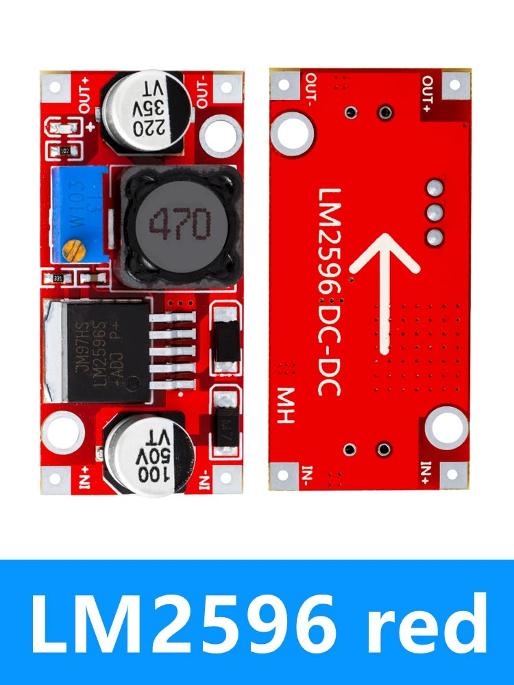 LM2596 DC-DC Buck Converter 3A Adjustable Step-Down Module Buck Converter Module Axl lm2596 red