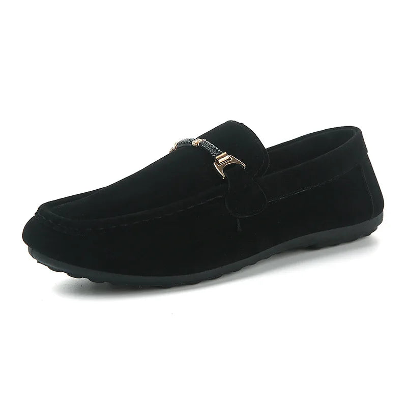 Men's Corduroy Slip-On Loafers – Soft Casual Flat Shoes Men's Slip-On Loafers Axl