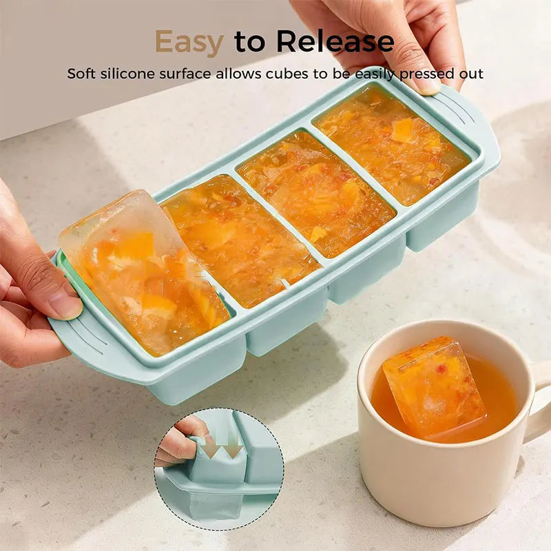 Silicone Freezer Tray with Lid – Large Soup & Broth Cube Mold Silicone Freezer Tray Axl