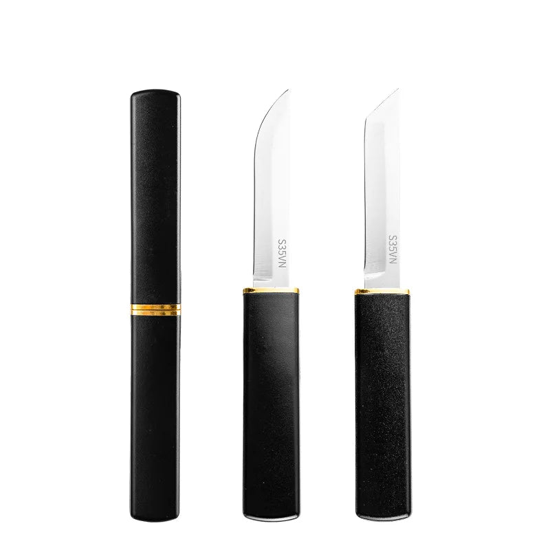 2-in-1 Stainless Steel Utility Knife – Cleaver & Paring Blade Utility Knife Axl 1pcs black Handle