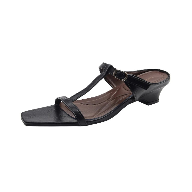Women's T-Strap Gladiator Sandals | Open Toe Block Heel Women's Sandals Axl