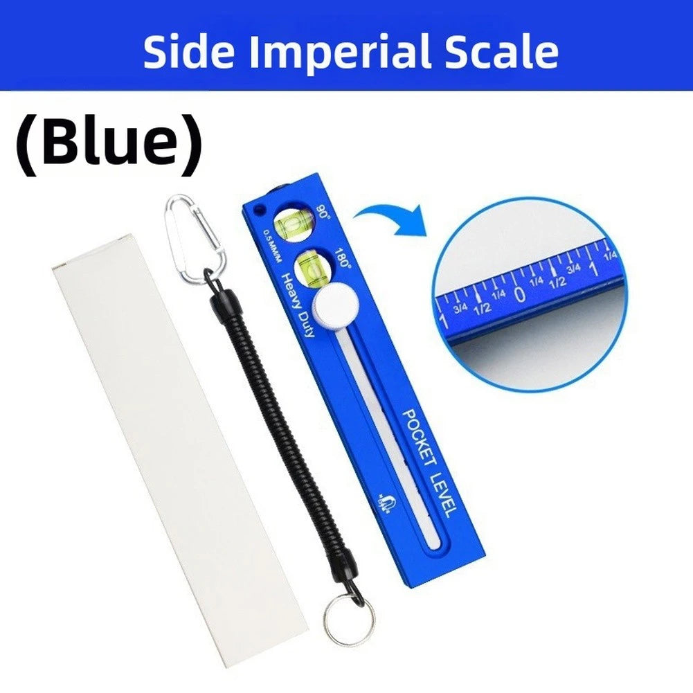 3-in-1 Folding Pocket Level Ruler | Woodworking Measuring Tool Folding Measuring Ruler Axl blue China Mainland