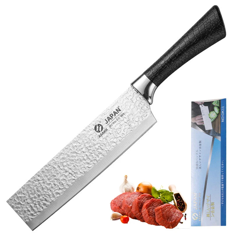 Stainless Steel Chef's Cleaver Knife – Sharp Kitchen Cutting Knife Kitchen Cleaver Knife Axl 1pcs A