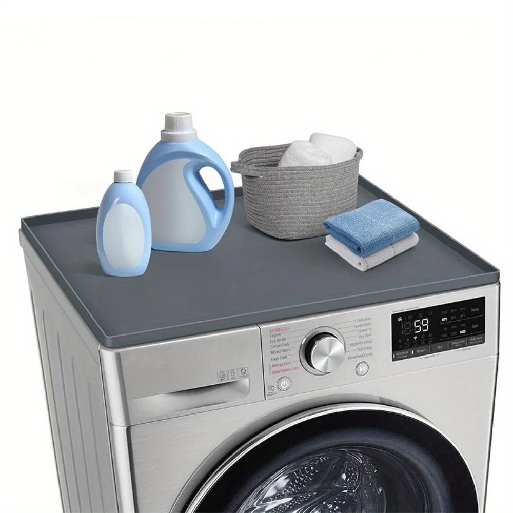 Silicone Washer & Dryer Top Protective Mat – 60×60cm Dust Cover Appliance Protective Mat Axl black