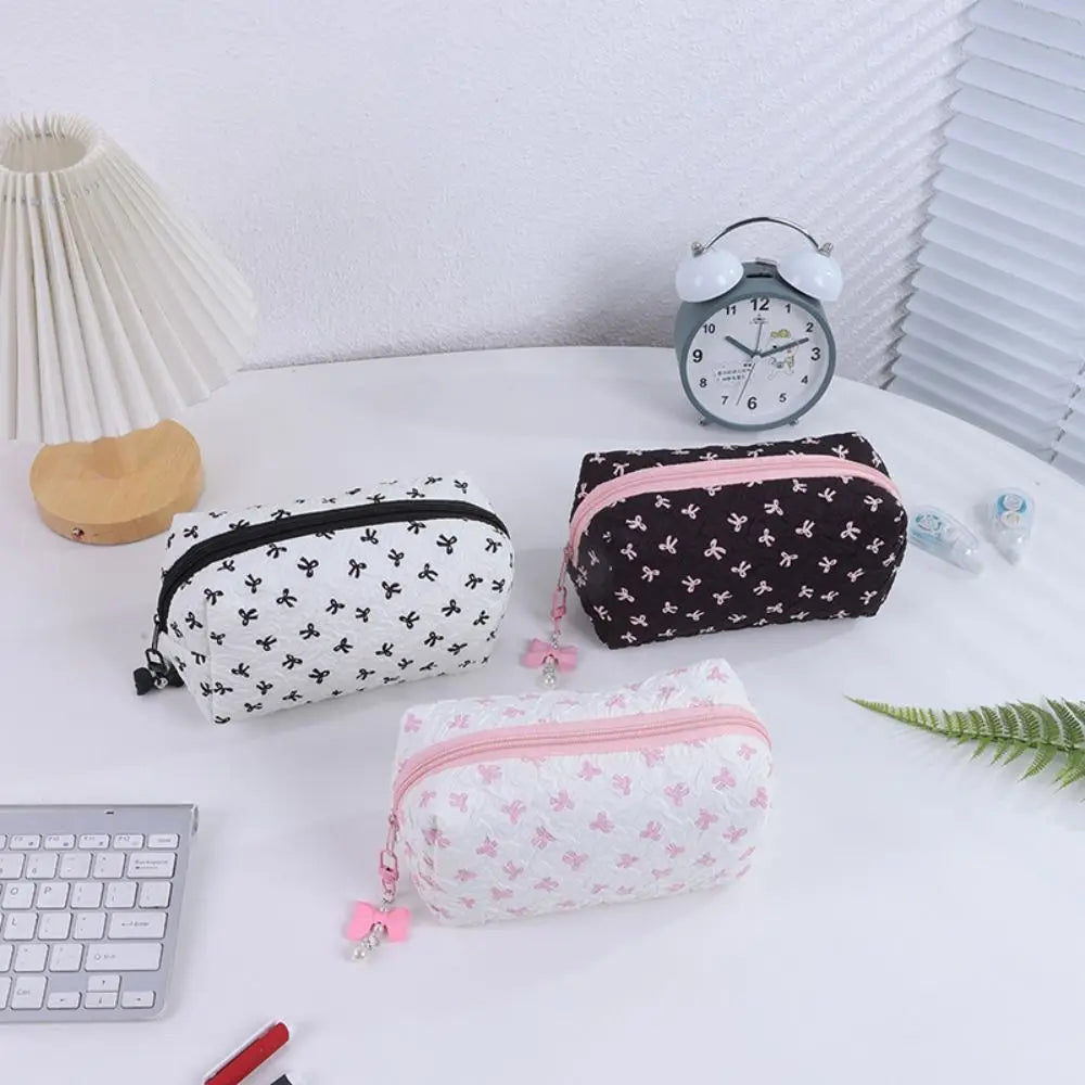 Bowknot Pencil Case – Large Capacity Pen & Cosmetic Bag Pencil Case Axl
