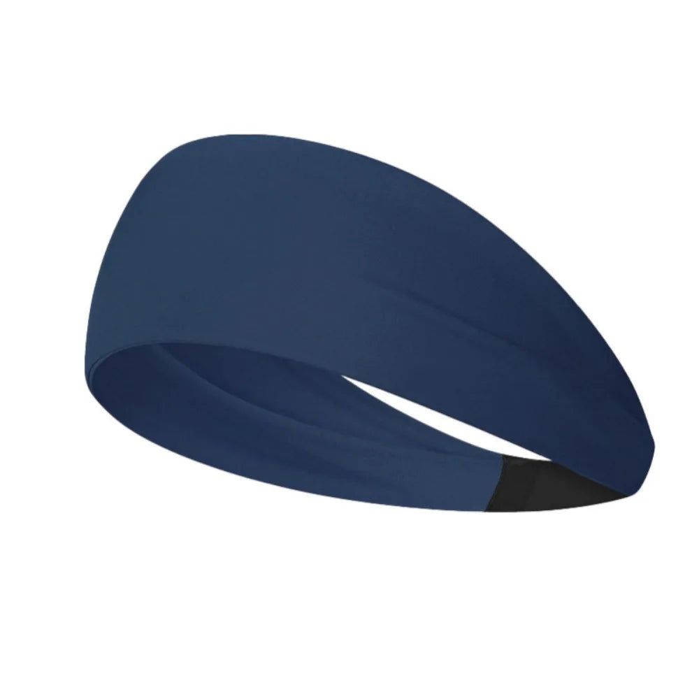 Women's Quick-Dry Moisture-Wicking Workout Headband Stretchy Sports Headband Axl Navy Blue