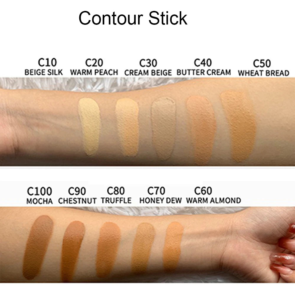 2-in-1 Waterproof Blush & Contour Stick with Brush | Vegan Blush Contour Stick Axl Contour C60 40pcs with logo