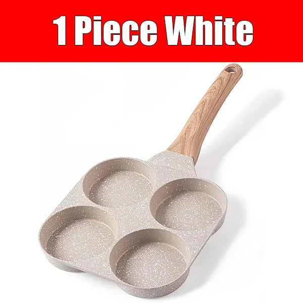 4-Cup Nonstick Granite Egg Pan – Omelette & Pancake Skillet Nonstick Egg Pan Axl 1 Piece White