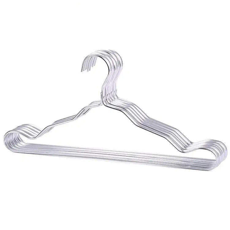 5-Pack Aluminum Anti-Slip Clothes Hangers | Closet Organizer Clothes Hangers Axl Silver