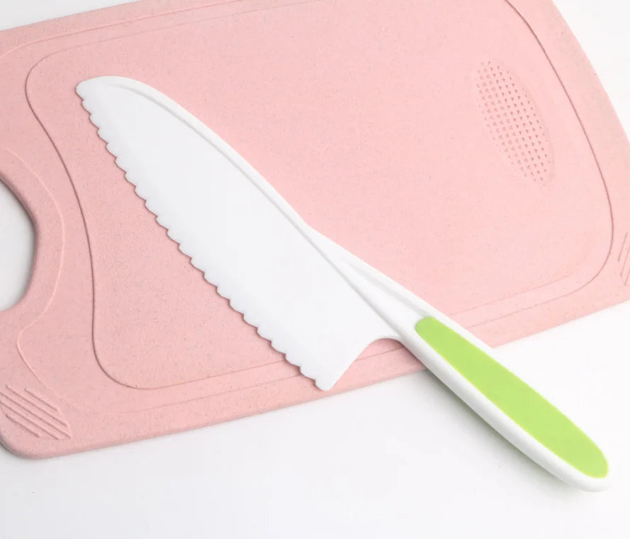 Kids Plastic Kitchen Knife Set – Safe Serrated Cooking Knives Kids Kitchen Knife Set Axl
