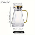 Diamond Texture Glass Teapot & Water Carafe | KEMORELA Glass Teapot Carafe Axl Transparent >1L