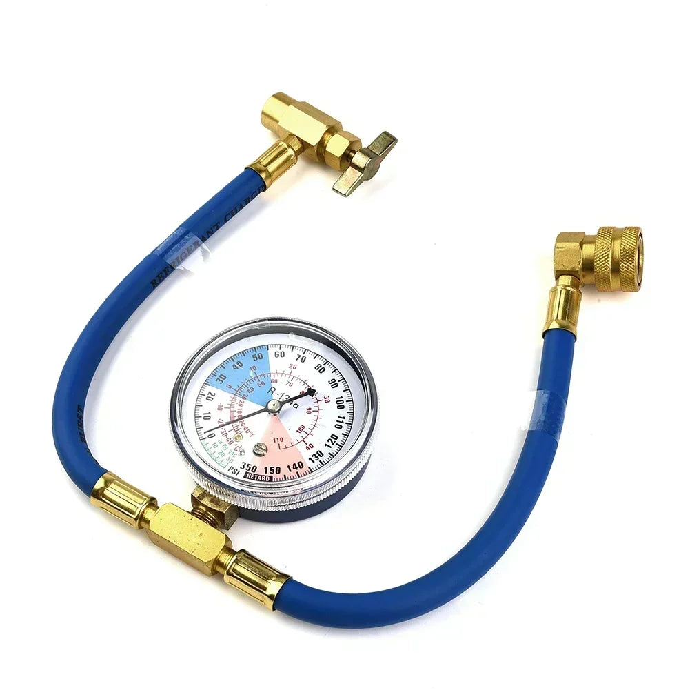 AC R134a Recharge Hose & Low Side Pressure Gauge for Cars AC Recharge Gauge Axl