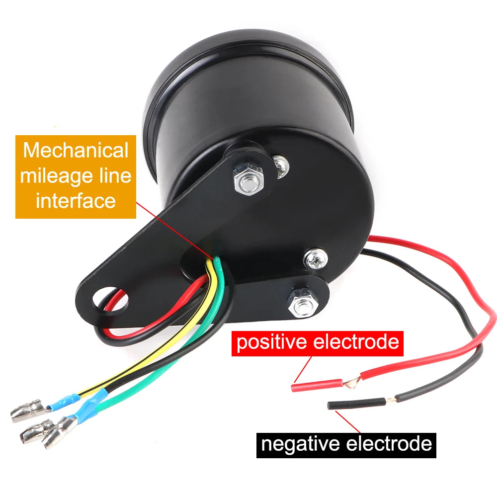 Universal Motorcycle Speedometer Tachometer with LED Light Motorcycle Gauge Axl