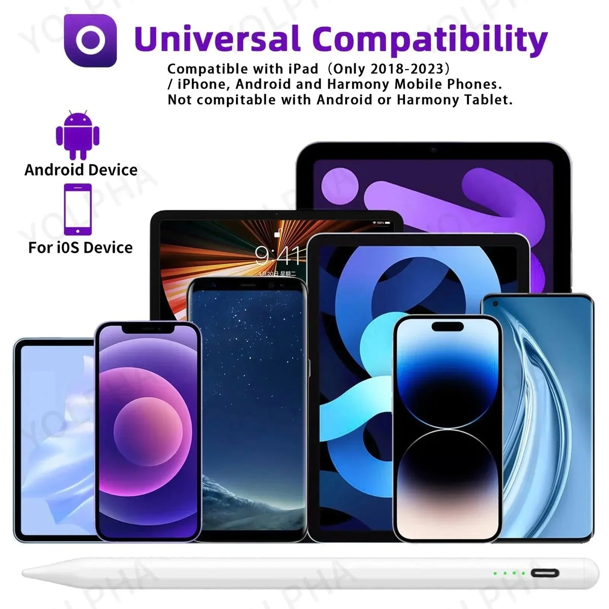 Universal Magnetic Stylus Pen for iPad, Android & Tablets Capacitive Stylus Pen Axl