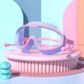 Kids Swimming Goggles – Big Frame HD Anti-Fog, Boys & Girls Kids Swim Goggles Axl Pink-blue 1pc