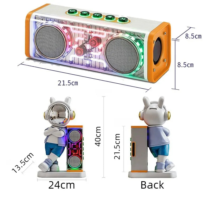 Astronaut Figurine with Bluetooth Speaker | Modern Resin Art Decorative Figurine Speaker Axl