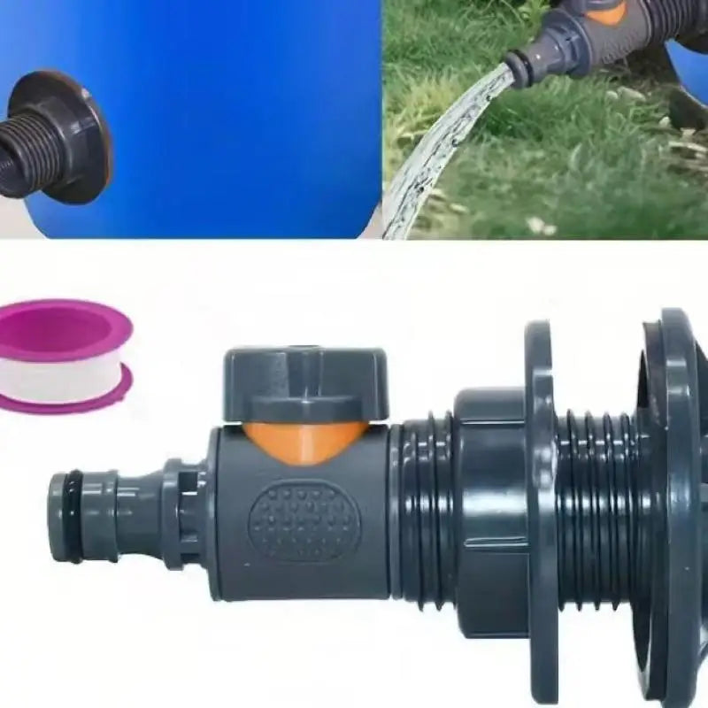 PVC Water Tank Adapter Kit with Valve – Rainwater Collection Water Tank Adapter Axl