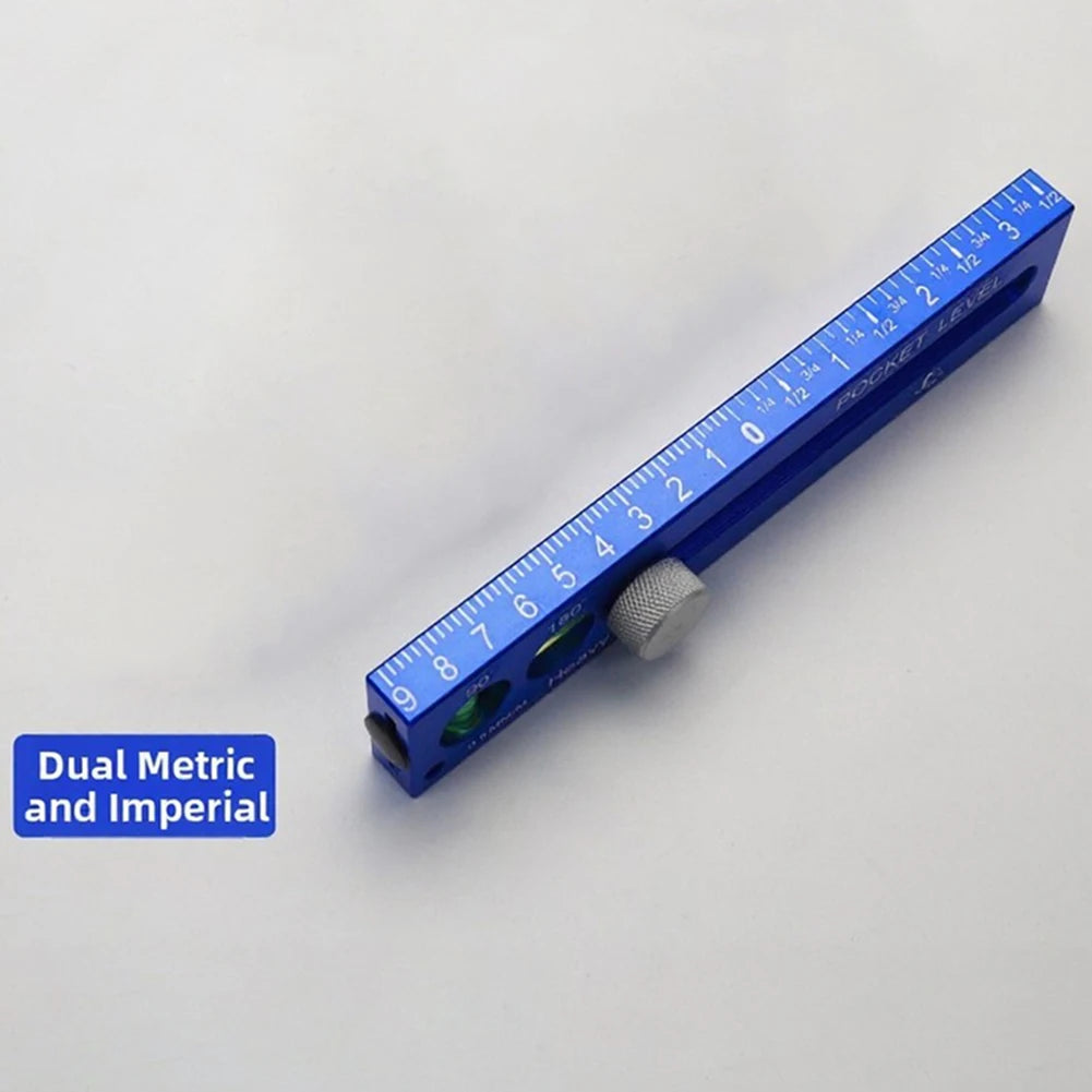 3-in-1 Folding Pocket Level Ruler | Woodworking Measuring Tool Folding Measuring Ruler Axl