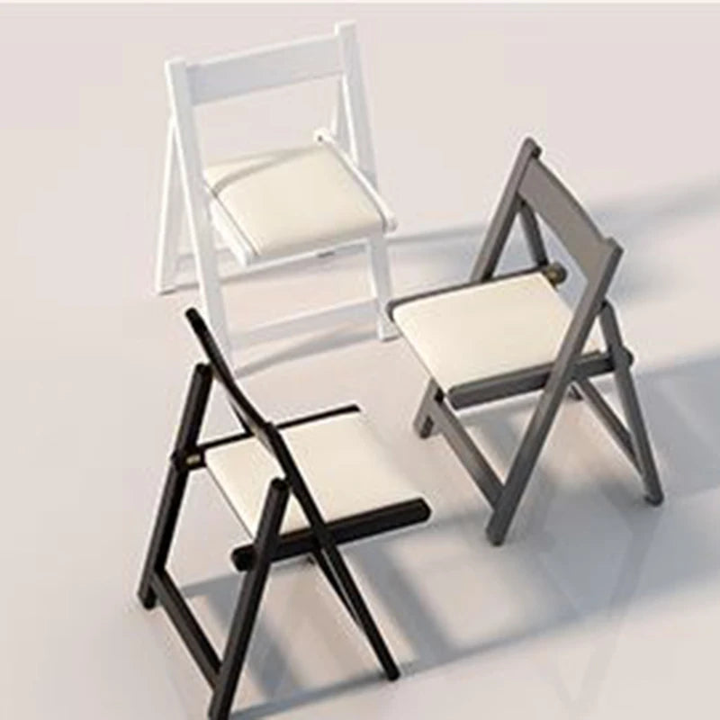 Nordic Minimalist Folding Chair – Solid Oak & Faux Leather Accent Folding Chair Axl