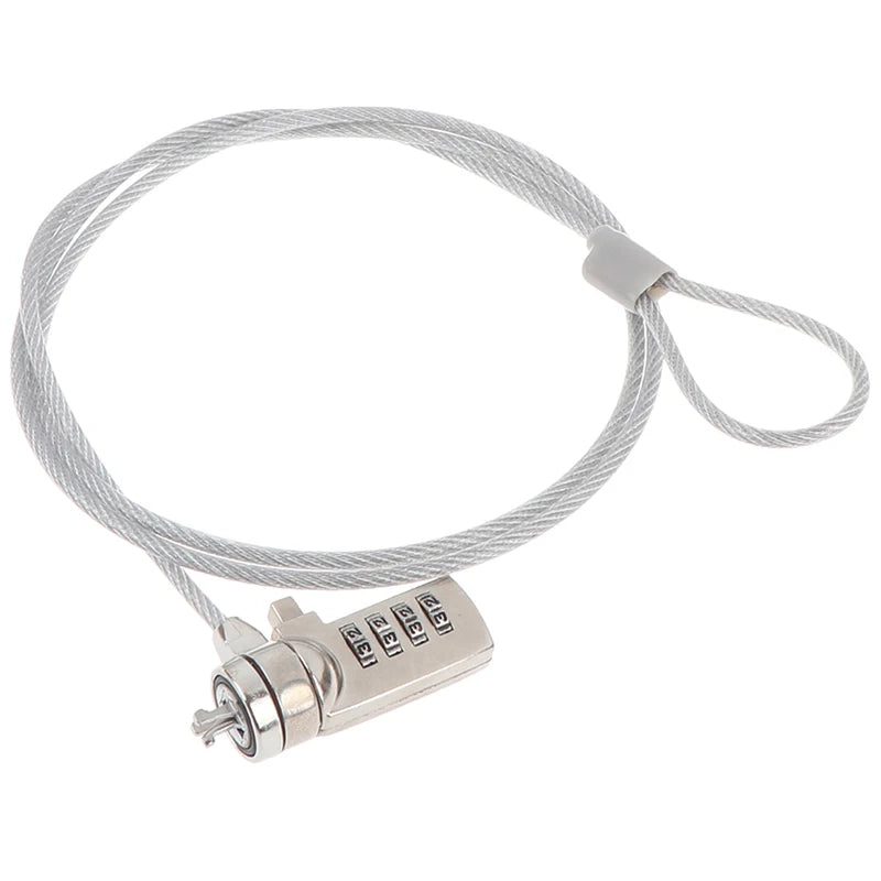 4-Digit Laptop Lock – Anti-Theft Steel Cable for Notebooks Laptop Security Lock Axl