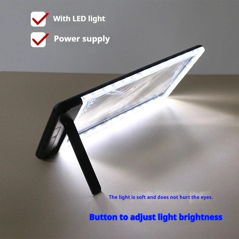 HD Handheld Magnifier – 43 LED Lights & 3-Speed Brightness LED Reading Magnifier Axl