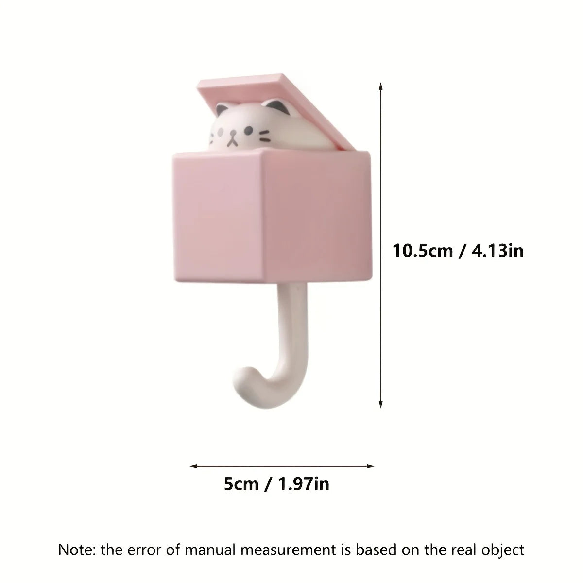 Cute Cat Wall Hooks – 4/6 Pack Traceless Retractable Hook Set Wall Hook Set Axl