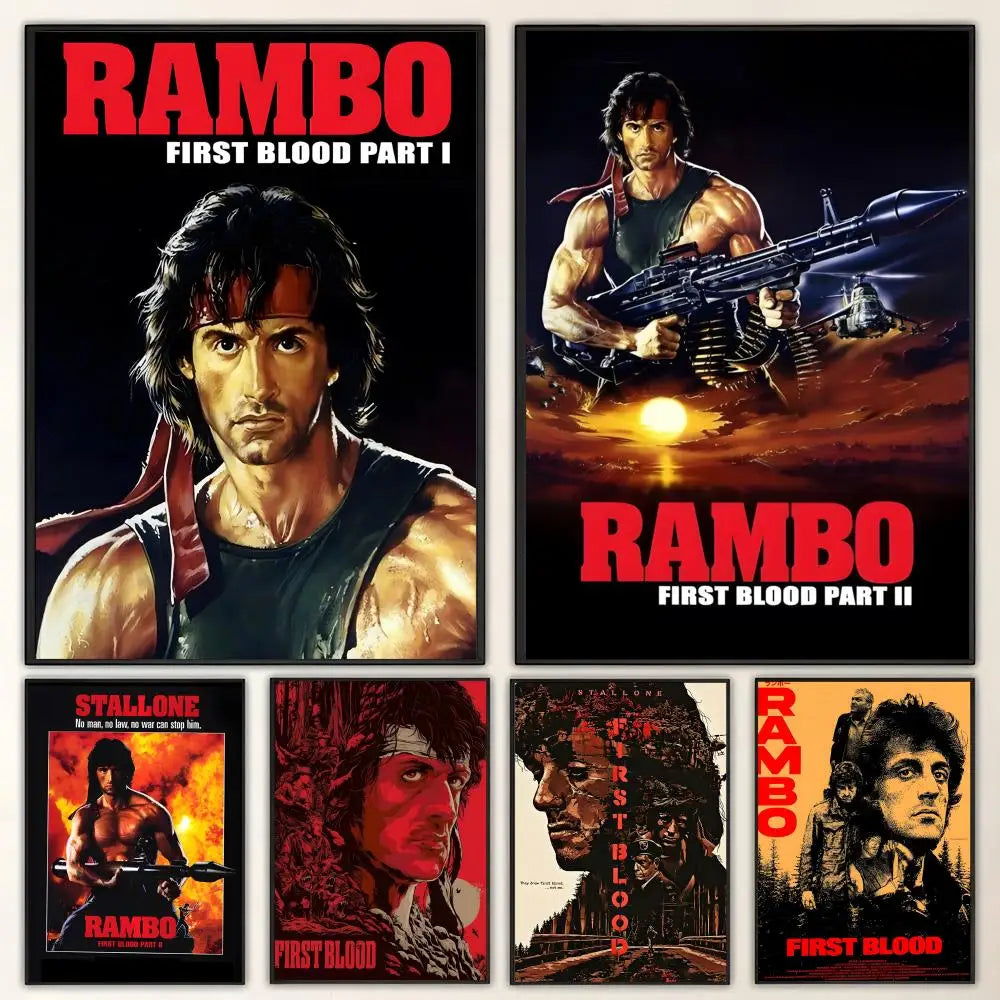 Rambo First Blood Movie Poster – HD Waterproof Wall Art Movie Wall Poster Axl