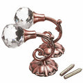 Crystal Curtain Tie Back Hooks Wall Mounted – 2 Pack Curtain Tie Back Hooks Axl WHITE