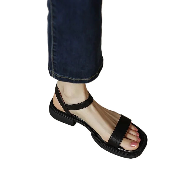 Women's Low Heel Buckle Sandals – Office & Casual, EU 35–42 Women's Sandals Axl