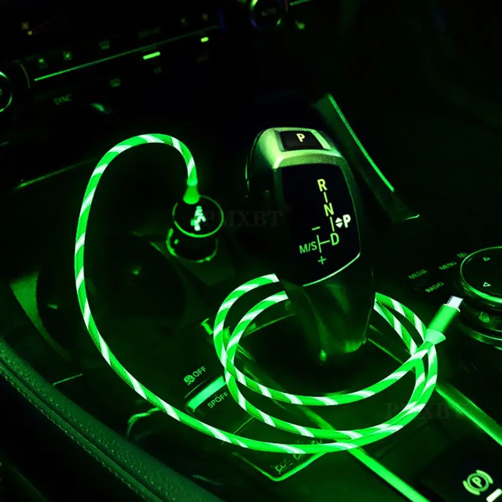 LED Glowing USB-C & Micro USB Charging Cable – 1M Luminous USB Charging Cable Axl