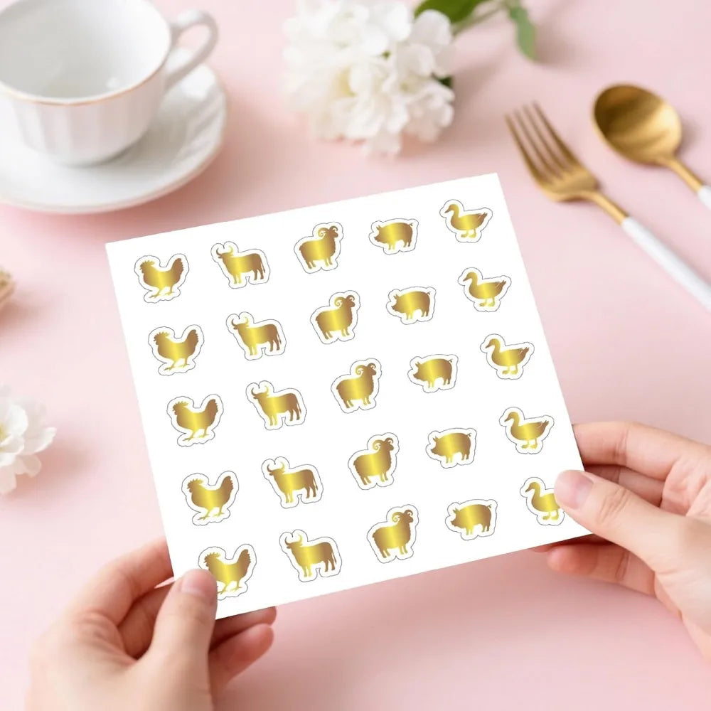 Self-Adhesive Menu Label Stickers – 500pcs Mixed Shapes Set Adhesive Label Stickers Axl