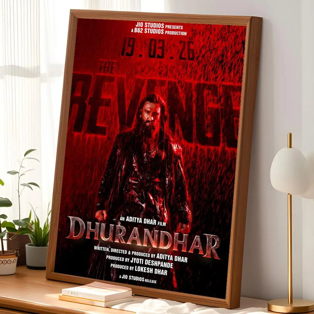 Dhurandhar The Revenge Poster – Self-Stick HD PVC Wall Art Wall Art Poster Axl