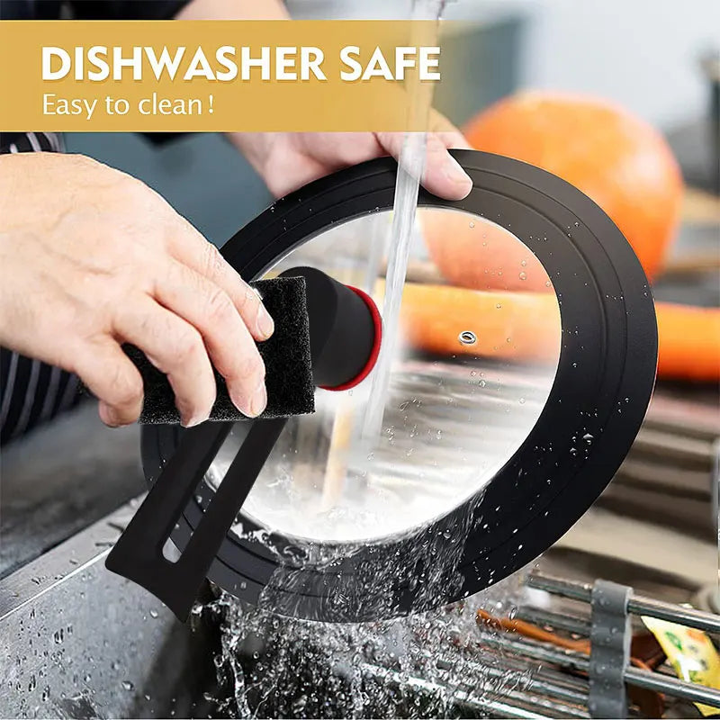 Silicone Universal Pan Lid – Tempered Glass Cookware Cover Cookware Lid Axl