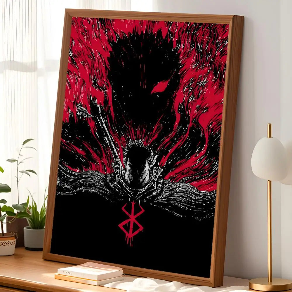 Berserk Anime Self-Stick HD Wall Poster – Waterproof Decor Anime Wall Poster Axl