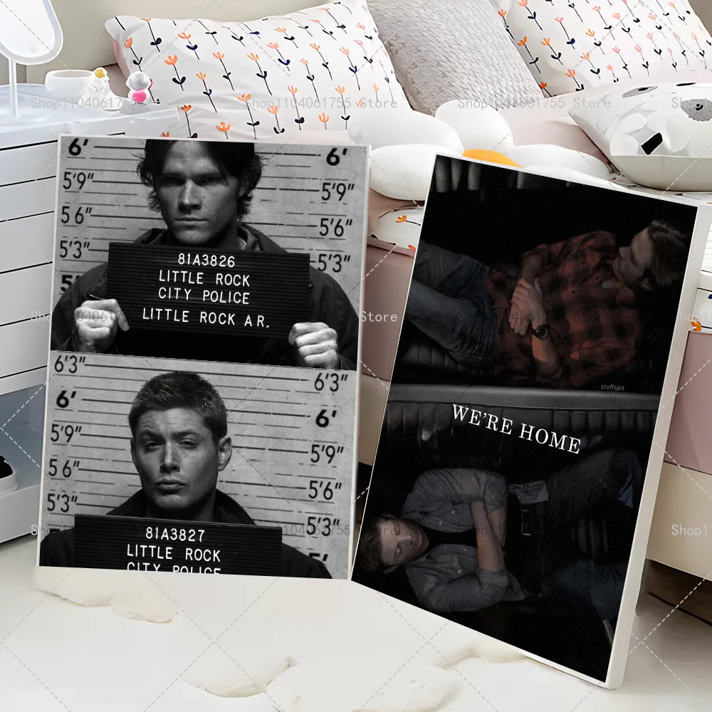 Supernatural Dean & Sam Wall Poster | Self-Adhesive Waterproof Wall Poster Sticker Axl