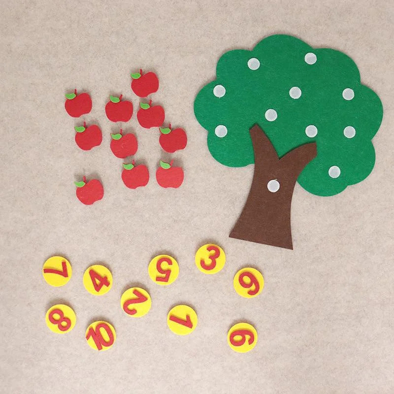 Montessori Apple Tree Number Matching Toy | Ages 0–6 Educational Matching Toy Axl