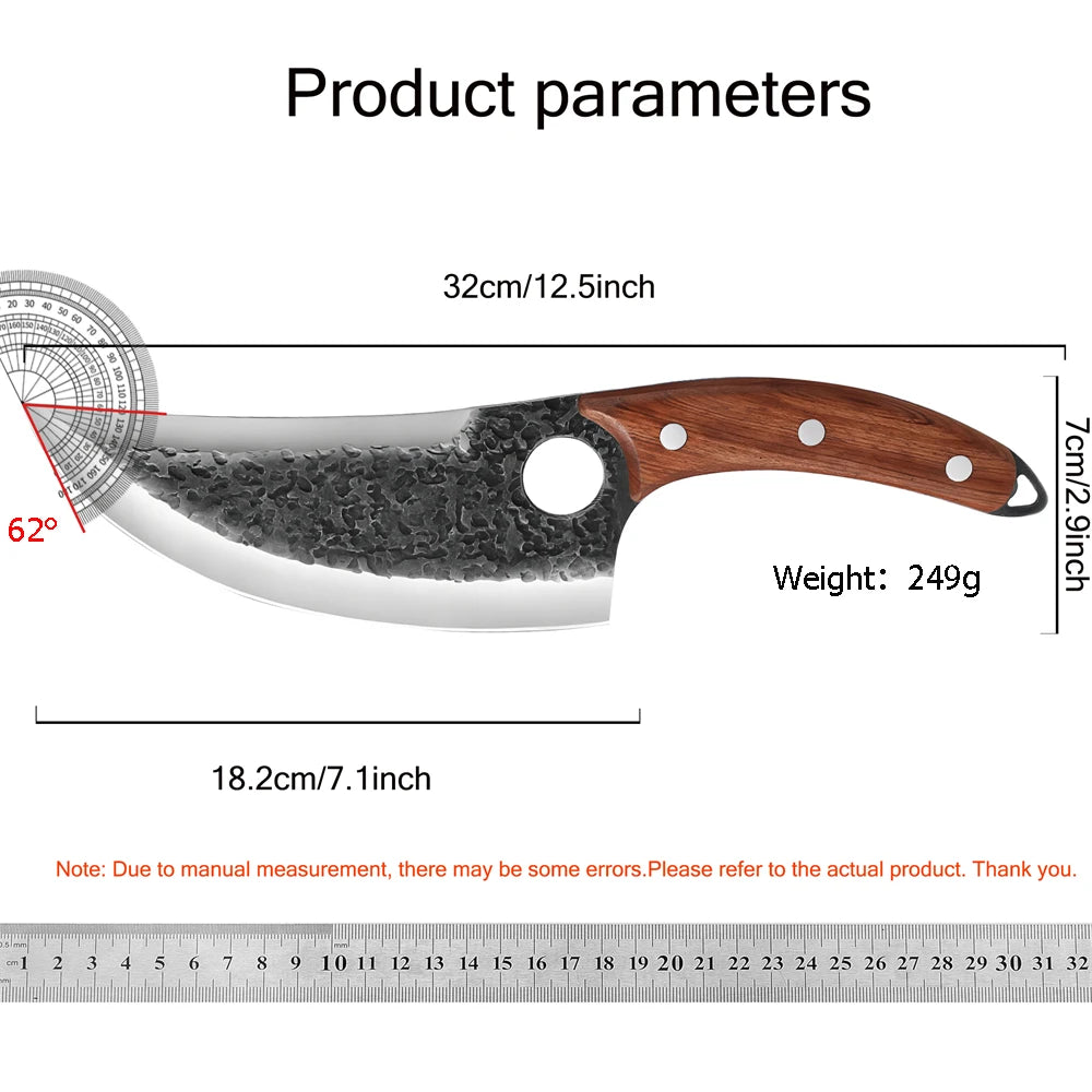 Professional Steel Boning Knife – Wooden Handle Kitchen Knife Kitchen Boning Knife Axl