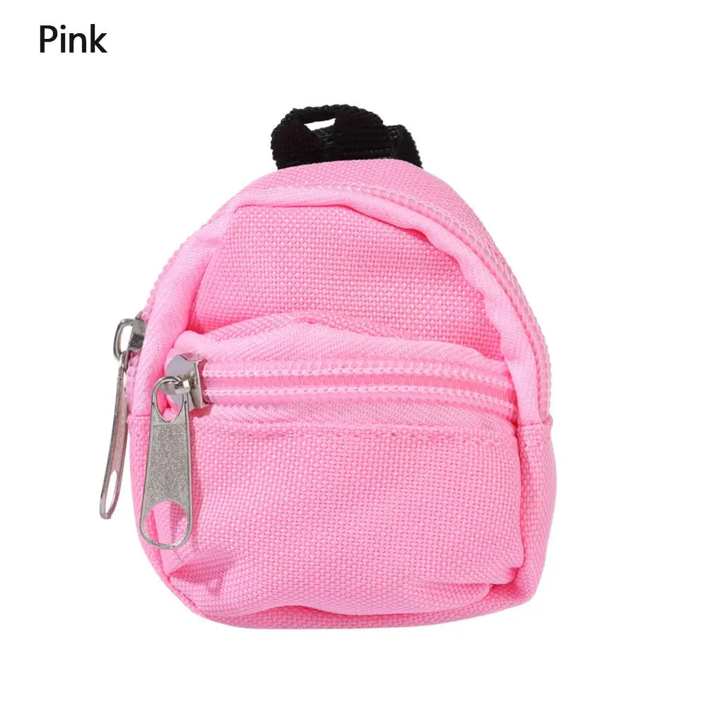 Mini Doll Backpack – Cute Cloth School Bag for 1/6 BJD Dolls Doll Accessory Axl pink