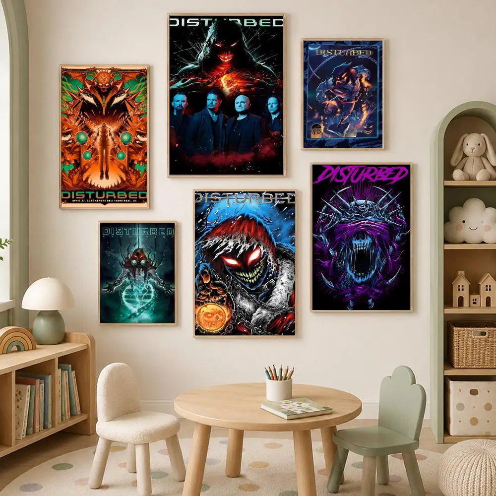 Disturbed Band Poster – Self-Stick HD Waterproof Wall Art Wall Art Poster Axl