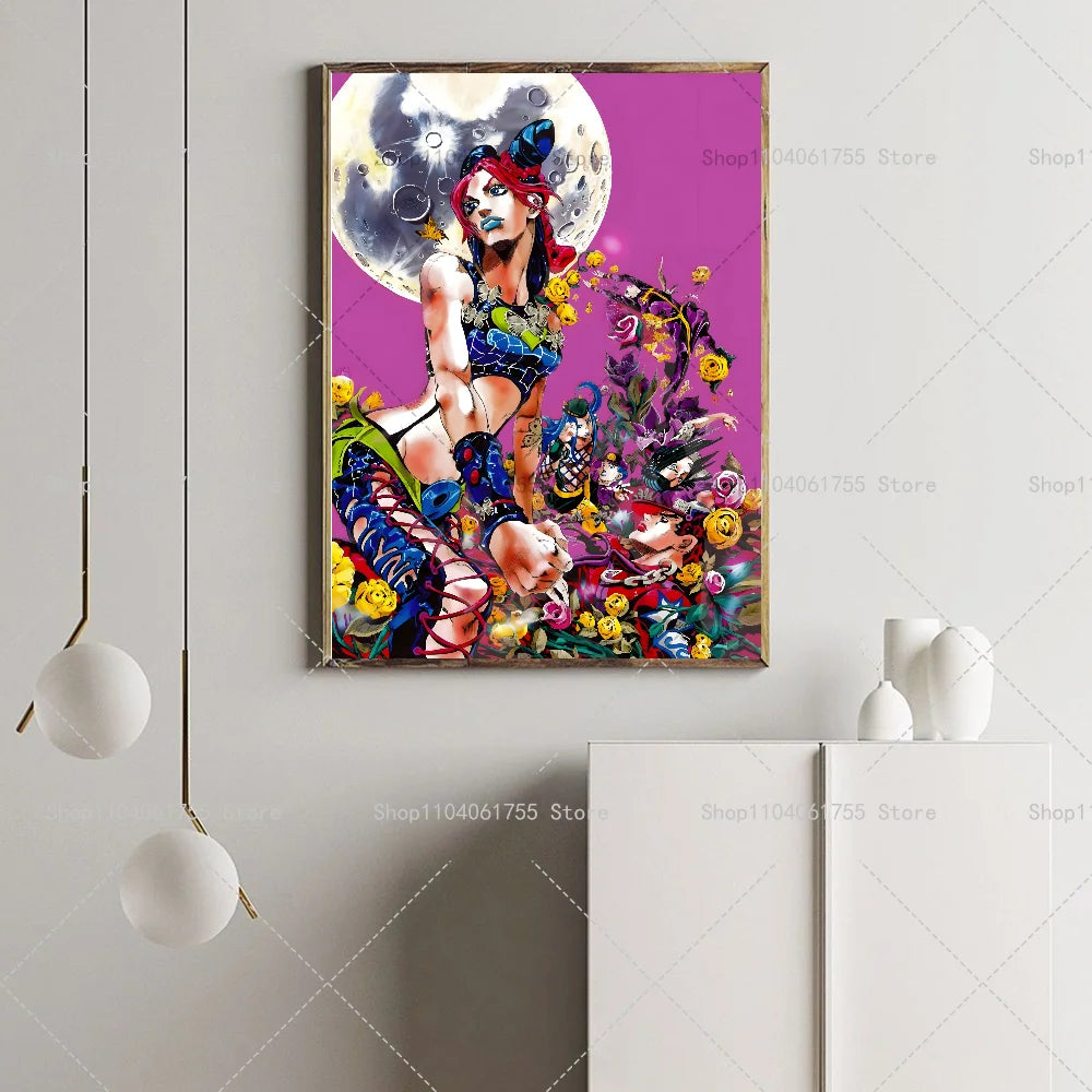 JoJo's Bizarre Adventure Anime Wall Poster – Self-Adhesive Anime Wall Poster Axl