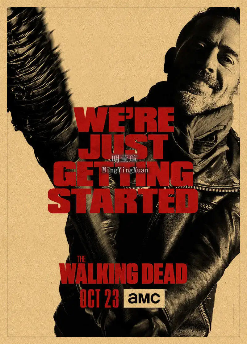 Walking Dead Vintage Kraft Paper Poster | Retro Wall Art Decor