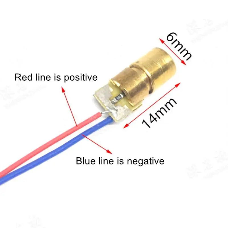 10-Pack Red Dot Laser Diode Module 650nm 5mW 3V/5V Copper Head Laser Diode Module Axl
